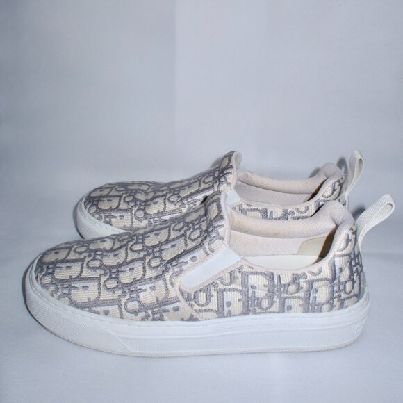 DIOR Solar Slip-On Sneaker 'Dior Oblique - Grey Stone' (IT/EU 39, US 9) - Picture 10 of 16